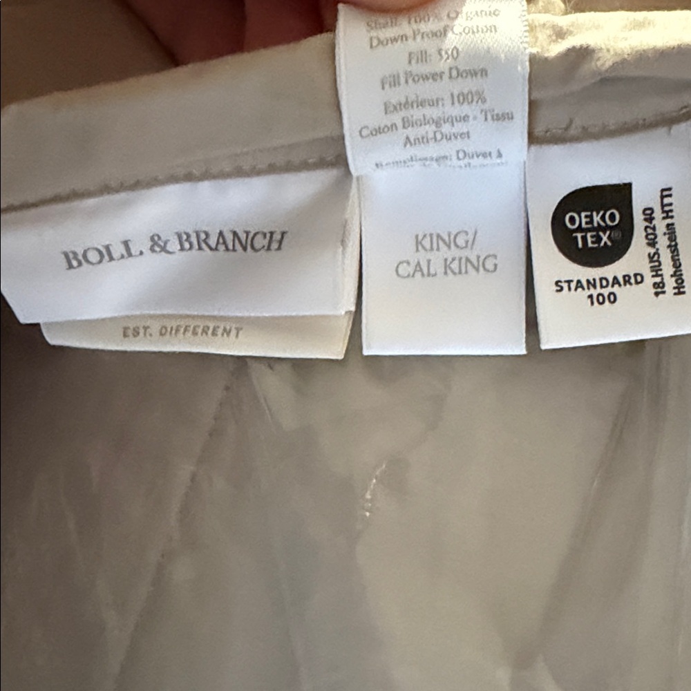 Boll & Branch down bed blanket pewter king/ cal - Picture 2 of 10
